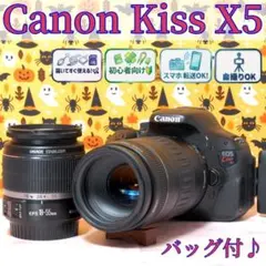 望遠Wレンズ⭐️ Canon Kiss X5✨一眼レフカメラ✨手ぶれ補正 - メルカリ