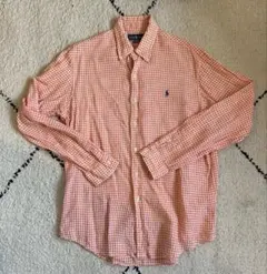 ラルフローレン カスタムフィット ギンガムチェック シャツ Lサイズ