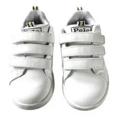 Polo キッズ スニーカー ホワイト ポロ 白 ベルクロ 17cm
