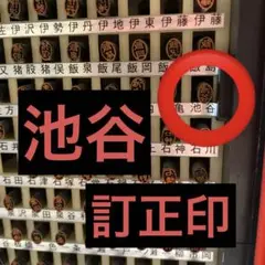 訂正印【池谷】楷書体