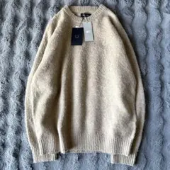 FRED PERRY×BEAMS 別注 フラッフィー クルーネックニット XL