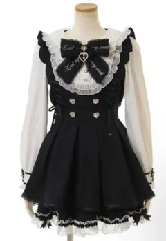 LIZLISA リズリサ フリルヨークリボンセットアップ 黒