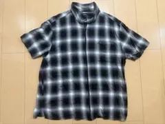 RVCA チェック柄 ジップアップ 半袖シャツ Mのサムネイル