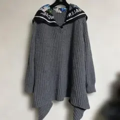 BALENCIAGA フラワープリントセーラーカラーニットセーターのサムネイル