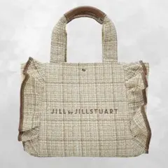 ジルスチュアート JILL STUART ツイード フリル トート バッグ 小