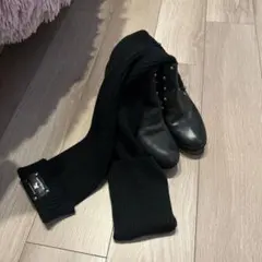 Burberry blue label黒 ニーハイブーツのサムネイル