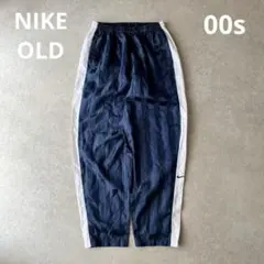 00s OLD NIKE 刺繍 ナイロン トラックパンツ Y2K archive