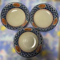 作家物　義月　深皿　中皿　３枚　１９㎝✖︎5㎝