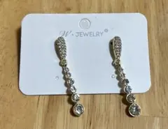 W. JEWELRY クリスタルドロップピアス　結婚式　ウェディング