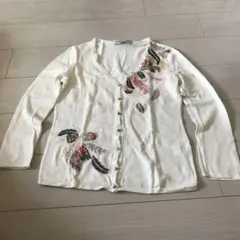 KEITA MARUYAMA 　花柄刺繍リボン付き カーディガン　24A484 KEITA MARUYAMA 花柄刺繍リボン付き カーディガン 24A484 - メルカリ