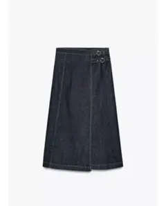 【美品　お値引き可能】Z1975 デニムクロスオーバースカート　ZARA