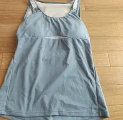 ヨギーサンクチュアリ　ブルーグレー　　タンクトップ　ヨガウェア　オープンバック