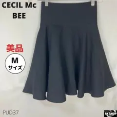 CECIL Mc BEE セシルマクビー フレアスカート ミニ丈 Mサイズ 黒