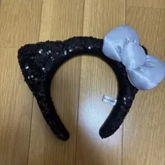 ハローキティ スパンコールカチューシャ 黒