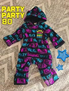 PARTY PARTY フード付きロンパース 80