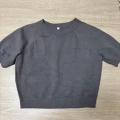 【新品未使用】coca 半袖ニット グレー Mサイズ