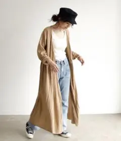 アンティローザホリデー　リネンブレンドドビーカシュクールワンピ