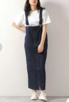 ニコアンド デニムサロペットスカート M