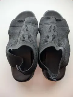 ブラックメッシュサンダル23.0cm