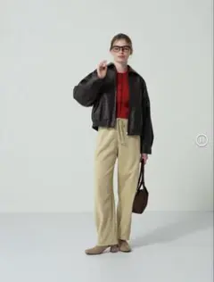 イージーワイドパンツ ベージュ