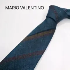 MARIO VALENTINO マリオバレンチノ　ネクタイ　ストライプ　ブルー