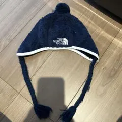 THE NORTH FACE ネイビー ベビー帽子　キッズ帽子　ニット帽　雪遊び