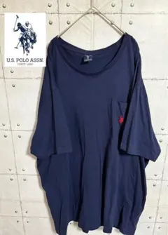 古着　U.S. POLO ASSN. ネイビー Tシャツ　3XL