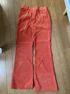 JEANASiS オレンジ フレアパンツ
