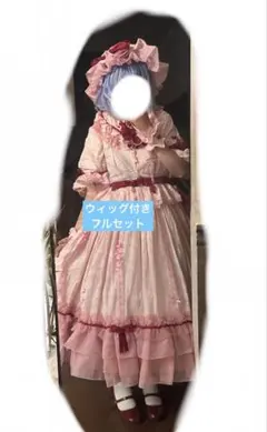 東方 レミリア コスプレ フルセット 衣装 森森仙 Mサイズ ウィッグ 羽根 レミリア スカーレット コスプレ衣装 東方Project コスプレ衣装+翼+