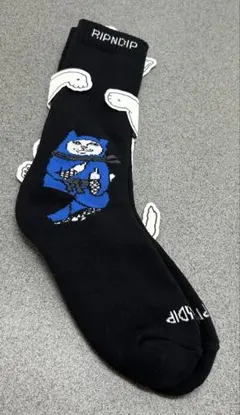 RIPNDIP 忍者ネコ　リップンディップ ソックス 靴下 ブラック