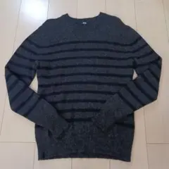 UNIQLO　セーター　ニット グレー ストライプ