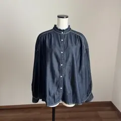 フリルデニムシャツ
