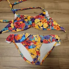 花柄フリルセパレート水着、Mサイズ