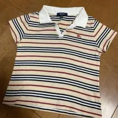 美品BURBERRY バーバリーポロシャツ　ノバチェック　ホースロゴ　130A