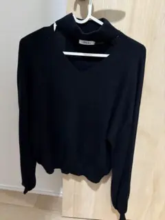 INGNI ブラック Vネック ハイネック セーター