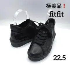 極美品❗️ fitfit フィットフィット ハイライズレザースニーカー 22.5
