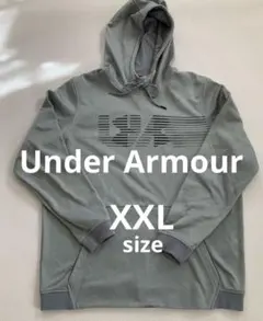 Under Armour パーカー　XXL グレー　フード付き　裏起毛