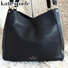 美品✨ケイトスペード トートバッグ レイラ ホーボー レザー ロゴ 黒 ビジネス