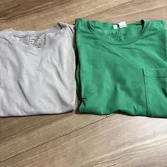 グレーとグリーンのTシャツセット
