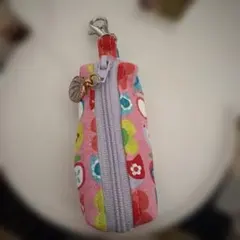 ハンドメイド カラフル花柄 猫柄キーケース ポーチ