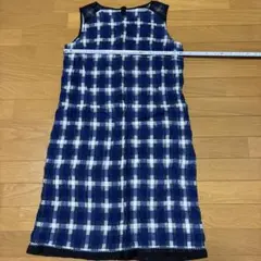 【美品★M】K.Tブルー系 チェック柄 ノースリーブ ワンピースのサムネイル