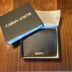 美品　カランダッシュ　CARAN d'ACHE 三つ折り財布　ブラック