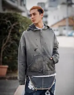 セントマイケル ハーフジップ Saint Michael HALF ZIP SWEATハーフジップ グレー - メルカリ