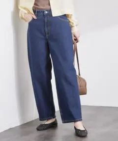 新品　オペークドットクリップ　バレルレッグデニムパンツのサムネイル