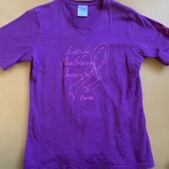 Curves 紫 Vネック Tシャツ 100%コットンのサムネイル