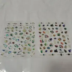 カラフルな宝石デザインネイルシールセット
