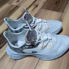 LACOSTE メッシュスニーカー ホワイト/マルチカラー