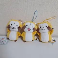 3点セット あらいぐまラスカル　ちびでかマスコット２