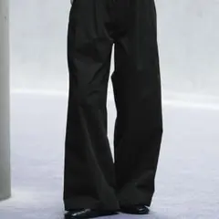 ダークグレー ワイドスラックス