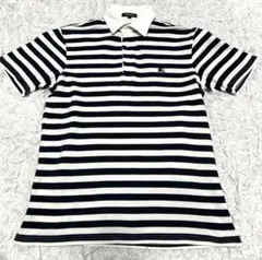 バーバリーロンドン　鹿の子ボーダーポロシャツM メンズL相当